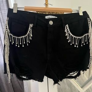 Rue21 jeweled black shorts
